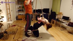 Shibari: Girl Tied Up, Suspended & Toyed With; Nipple Clamps, Real Couple & Actual Play With Verified Amateurs