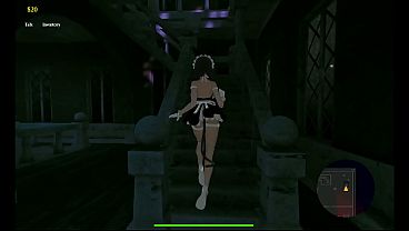 Mousetrap Theft &amp_ Bondage [ BDSM Hentai Game ] Ep.3 MAID CAUGHT fucking a FUTA GOTH GIRL with anal BEADS !