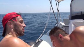 Intensive pounding of a small tight ass and beardless by the cock of a rough sailor