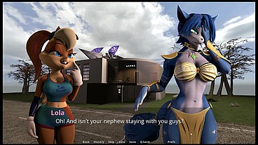 Please Fur My Wife [ NTR Hentai game PornPlay ] Ep.1 Krystal is cheating on Fox with Tails in the back alley