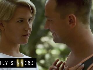 FAMILY SINNERS - Breasty Golden-haired’s Ideal Melons Bounce As That babe Rides Her Stepson’s Ramrod Passionately