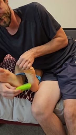 Bondage tickling, HARDCORE feet tickling