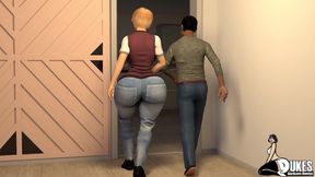 Big booty MILF rides hard black dick