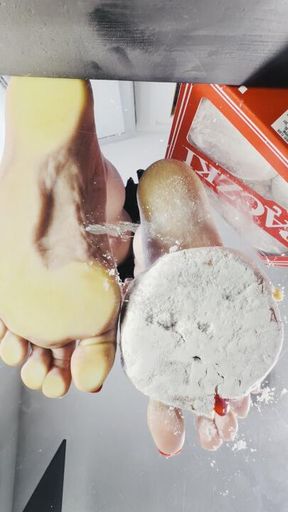 Foot Crushing Paczki Barefoot Food Crusher