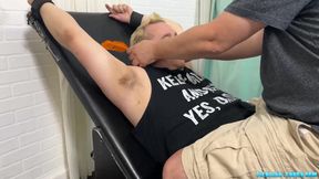 Dominant daddy Achilles tickles his submissive chubby sub