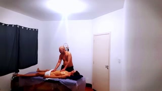 Client seduces masseur in the massage room.