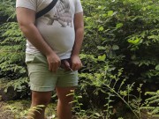Huzzbearz bear pissing in the woods