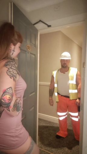 Hard Hat Plumber Fix's Her Pipes