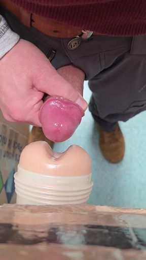 Guy fucks anal fleshlight and cums   Clip 3
