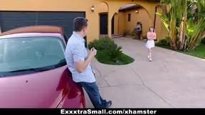 Skinny Teen Passes Driving Test by Getting Her Ass Fucked Hard