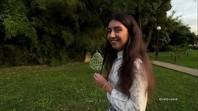 Risky public sex after college in a bamboo forest