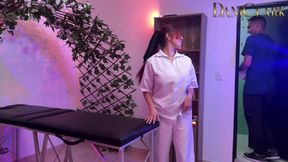 Masseuse Fucks Her Virgin Client After Seeing Her Huge Cock