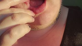 Finger sucking, tongue and spit play, oh my!