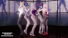 [MMD] EXID - Up Down Ahri Akali Kaisa Evelynn Seraphine Hot Kpop Dance League Of Legends