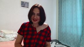 Gentle touching of tits and moans brought MILF to orgasm under the table