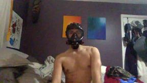 Torso Only - Gas Mask Fetish and Glove Play