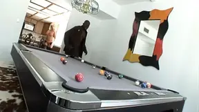 Blonde slut rides huge black cock like a cowgirl