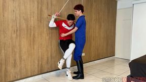 Full Bladder Bondage: Jock Tickled Until He Finally Pisses Himself