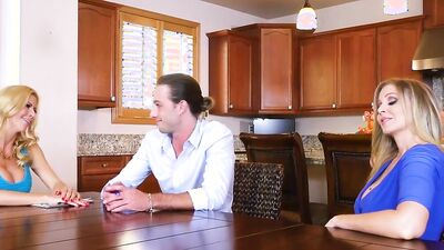 Horny moms want to fuck this shy boy (Alexis Fawx, Julia Ann)