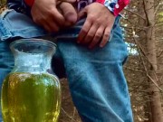 Piss jug fill up - see  Fan Club for extended vid with pour all over