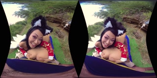 League of Legends Ahri + Nidalee Creampie VR Porn Threesome VRCosplayX.com
