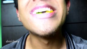 eating gummy bears