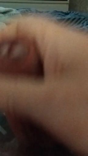 My Friend Lies on the Bed and Plays with His Big Cock