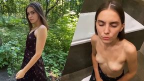 Outdoor MILF Facial: Lush Walk Ends with Cum on Face & Hair