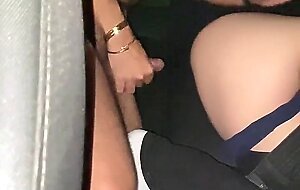 Cruising straight uber driver fucks young virgin twink in his car and cums inside ass anal creampie