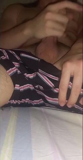 Thick Latino stud strokes his fat cock till cum spurts all night
