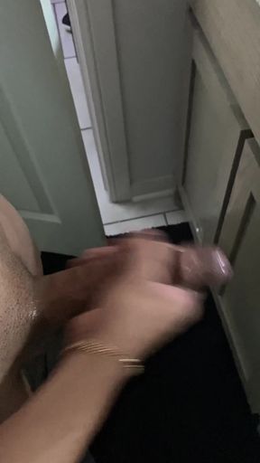 Latino Jerking His Big Uncut Dick