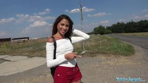 Public Sex Hot brunette Latina twerks on his cock