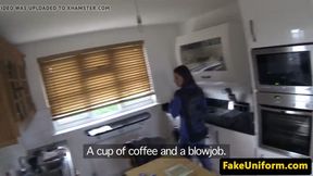 Uniformed officer plowing ass while on duty