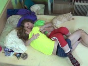 Cuddles Maraton and little smoking In clothes