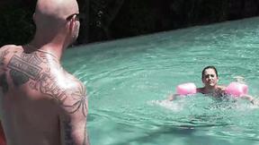 ”Petite Brunette Is Big Enough To Swim, & Big Enough To Fuck”