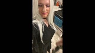 Platinum Blonde Crossdresser After Date
