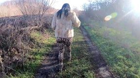 Cheating wife goes fur coat shopping with her husband's friend She will suck his cock out door 221
