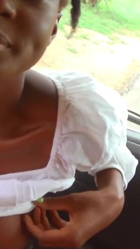 I knew my EBONY GF was excited about this trip... she ended up thanking me with her tight PUSSY   Clip 1