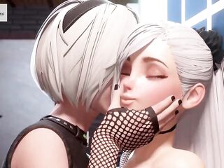 Shemale hentai 2b bucks 9s for stealing her suit