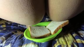 My Anal Slave Eats a Delicious Sandwich Prepared in Her Ass Hole