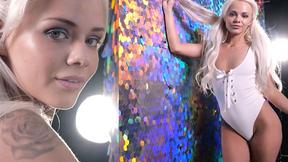 ”Pre boob job blonde teen beautiful babe Elsa Jean solo dancing & sexy posing”