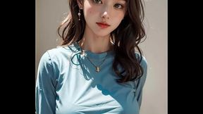 (3D ANIMATED HENTAI ASIAN MODEL) Art gallery date with stepsister (with pussy masturbation ASMR sound!)