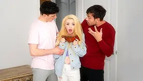 Lola Faes Ass Gets Wrecked by Stepbrothers in Wild 3-Way Fuck – 18+