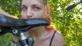 Bicycle Trip - Pissing and Licking Humiliation