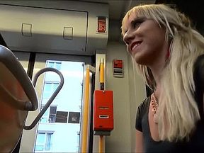 Handjob in a public bus