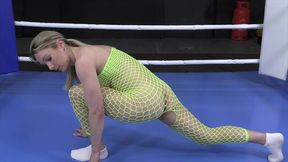 Crotchless Fishnet Bodysuit Workout