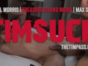 Marc gobbles on a tatted white dick