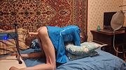 Sasha Earth sissy Crossdresser anal orgasm hands free and sex machine homemade amateur