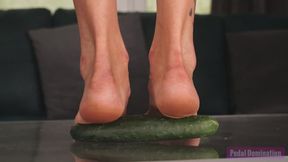 Cucumber Crushed Barefoot - 4K MP4