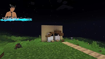 Minecraft - Playing on a server and showing off my builds that may look like something erotic